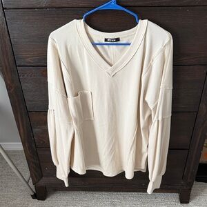 Cream Long Sleeve Top